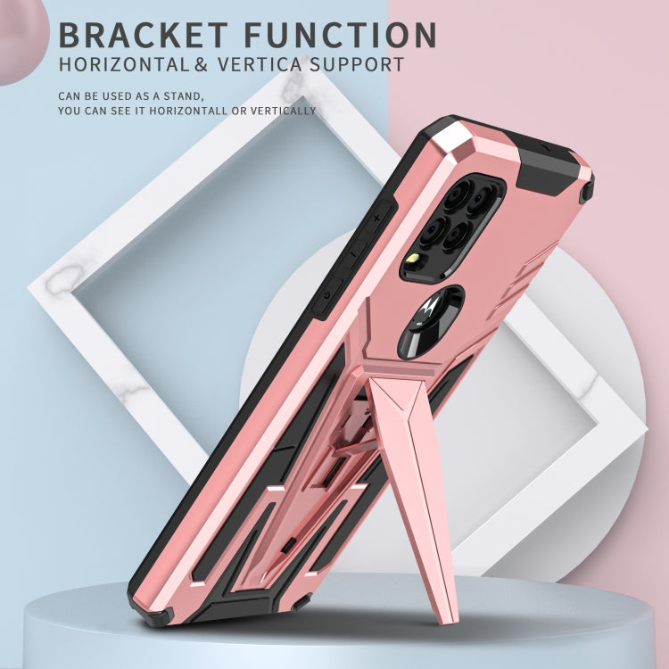 For Motorola Moto G Stylus 5G Super V Armor PC + TPU Shockproof Case with Invisible Holder