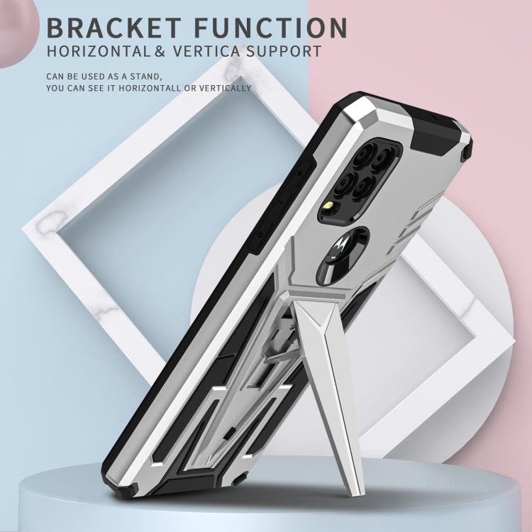 For Motorola Moto G Stylus 5G Super V Armor PC + TPU Shockproof Case with Invisible Holder