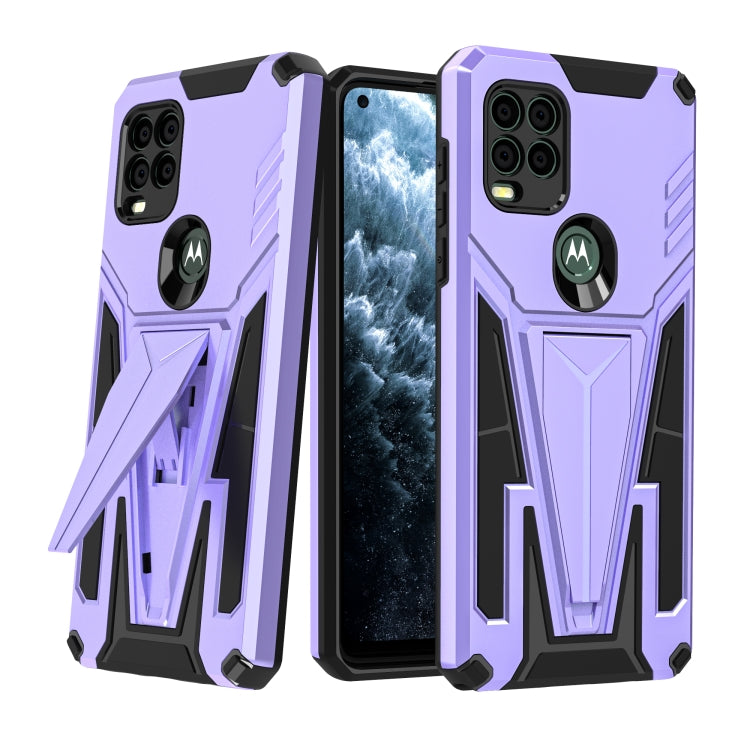 For Motorola Moto G Stylus 5G Super V Armor PC + TPU Shockproof Case with Invisible Holder