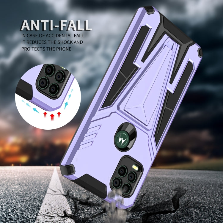 For Motorola Moto G Stylus 5G Super V Armor PC + TPU Shockproof Case with Invisible Holder