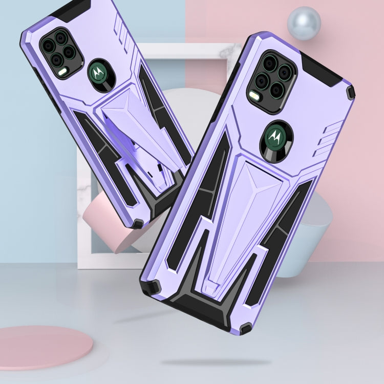 For Motorola Moto G Stylus 5G Super V Armor PC + TPU Shockproof Case with Invisible Holder
