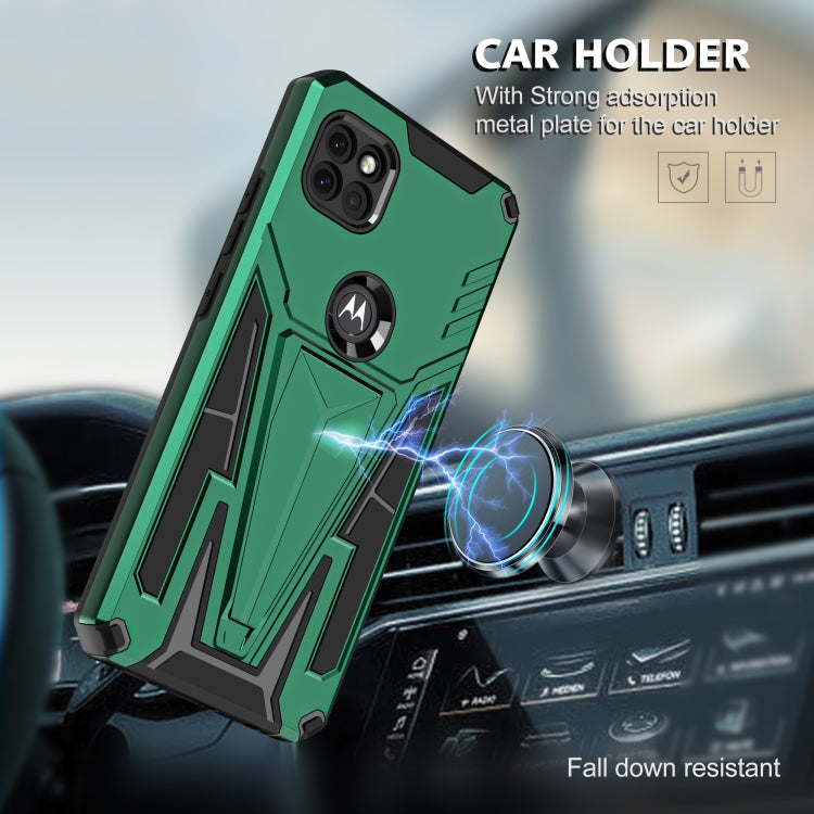 For Motorola One 5G Ace Super V Armor PC + TPU Shockproof Case with Invisible Holder