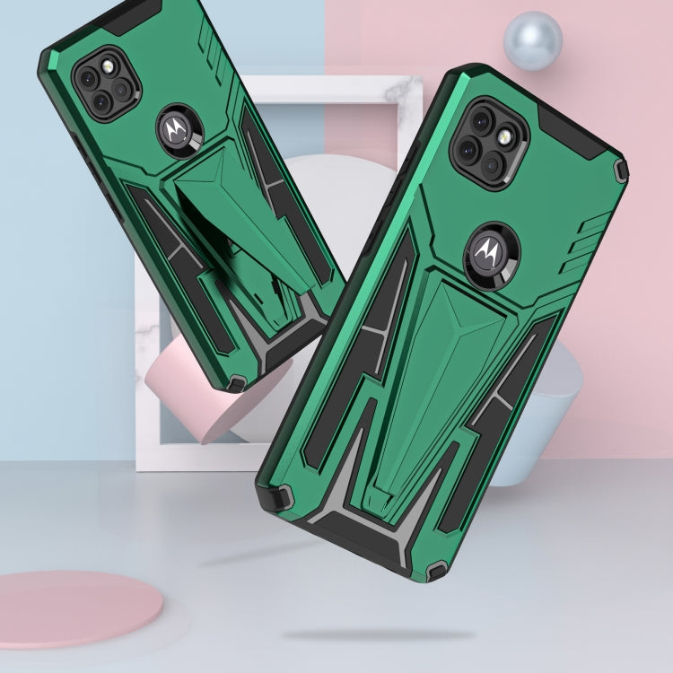 For Motorola One 5G Ace Super V Armor PC + TPU Shockproof Case with Invisible Holder