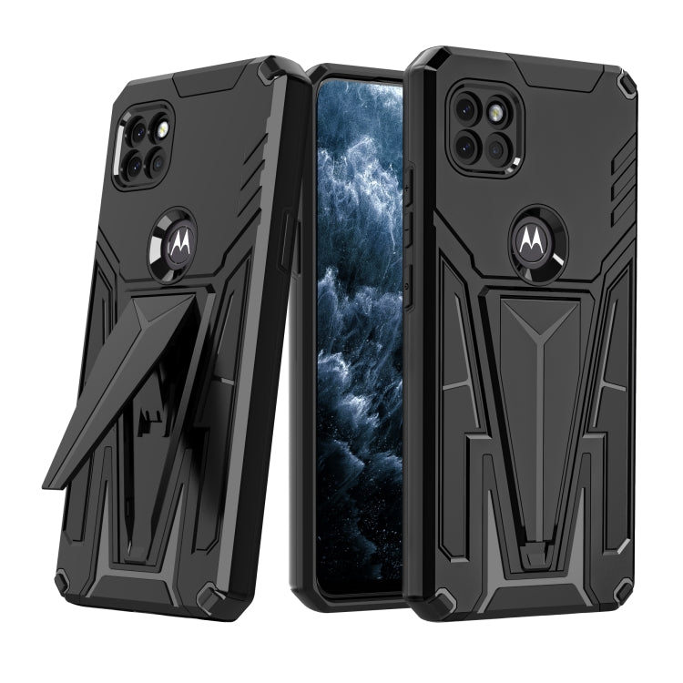 For Motorola One 5G Ace Super V Armor PC + TPU Shockproof Case with Invisible Holder