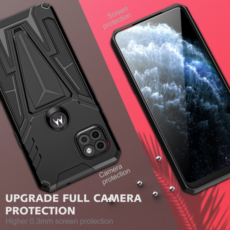 For Motorola One 5G Ace Super V Armor PC + TPU Shockproof Case with Invisible Holder