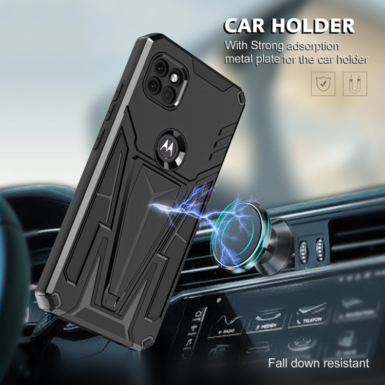For Motorola One 5G Ace Super V Armor PC + TPU Shockproof Case with Invisible Holder