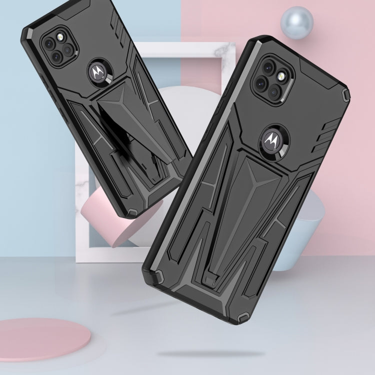 For Motorola One 5G Ace Super V Armor PC + TPU Shockproof Case with Invisible Holder