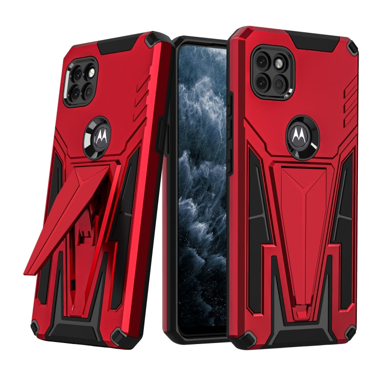 For Motorola One 5G Ace Super V Armor PC + TPU Shockproof Case with Invisible Holder