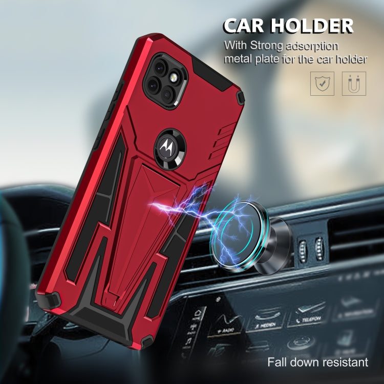 For Motorola One 5G Ace Super V Armor PC + TPU Shockproof Case with Invisible Holder