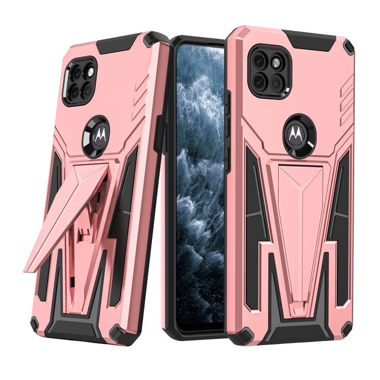 For Motorola One 5G Ace Super V Armor PC + TPU Shockproof Case with Invisible Holder