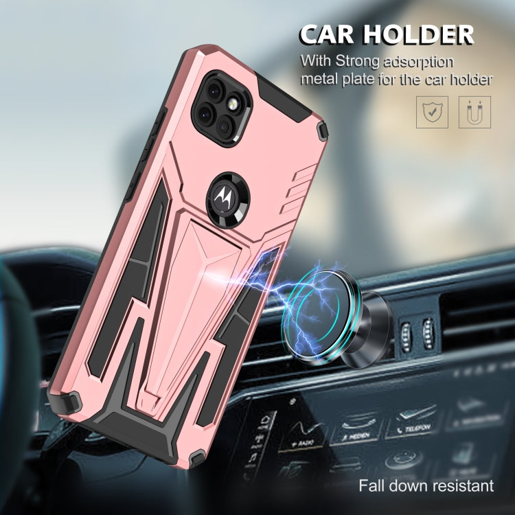 For Motorola One 5G Ace Super V Armor PC + TPU Shockproof Case with Invisible Holder