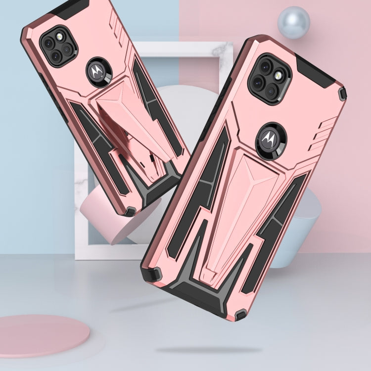 For Motorola One 5G Ace Super V Armor PC + TPU Shockproof Case with Invisible Holder