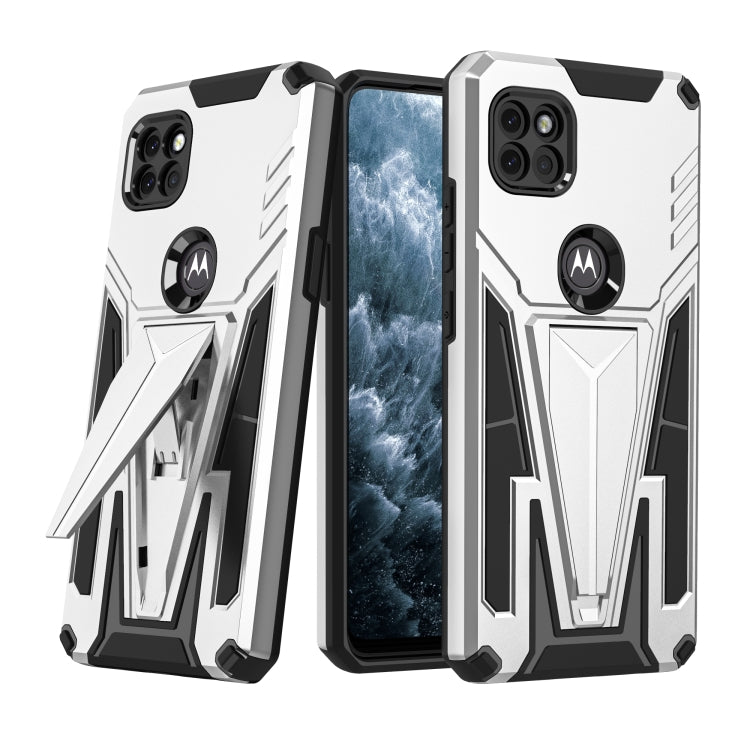 For Motorola One 5G Ace Super V Armor PC + TPU Shockproof Case with Invisible Holder