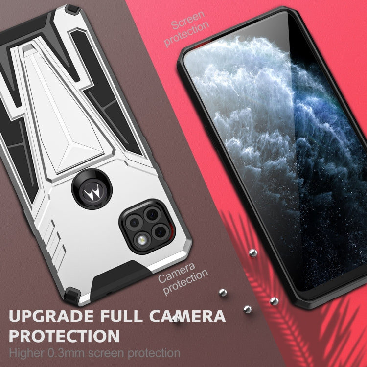 For Motorola One 5G Ace Super V Armor PC + TPU Shockproof Case with Invisible Holder