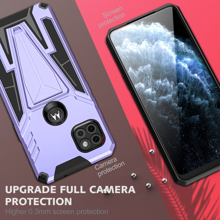 For Motorola One 5G Ace Super V Armor PC + TPU Shockproof Case with Invisible Holder