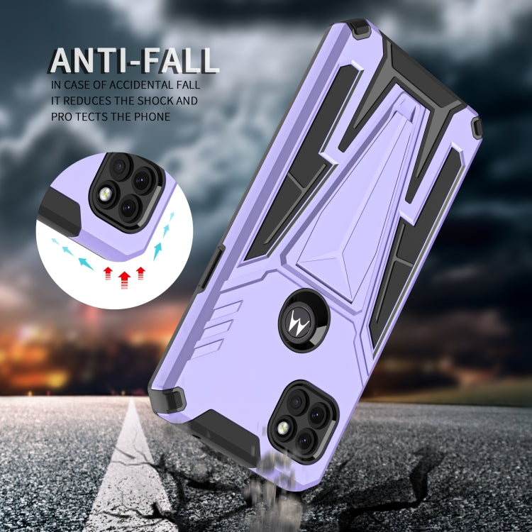 For Motorola One 5G Ace Super V Armor PC + TPU Shockproof Case with Invisible Holder
