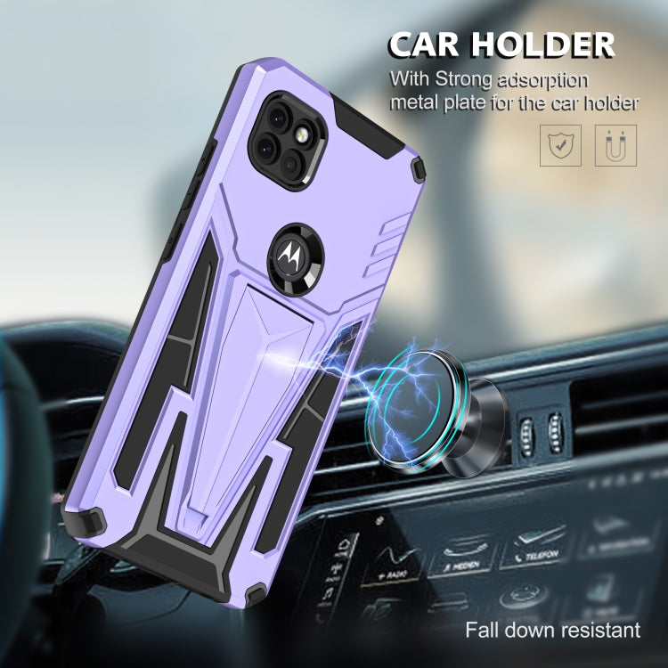For Motorola One 5G Ace Super V Armor PC + TPU Shockproof Case with Invisible Holder