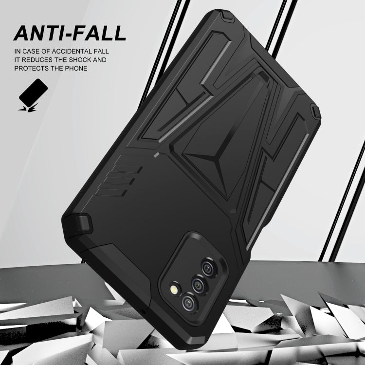 For Samsung Galaxy A02s 164mm Super V Armor PC + TPU Shockproof Case with Invisible Holder
