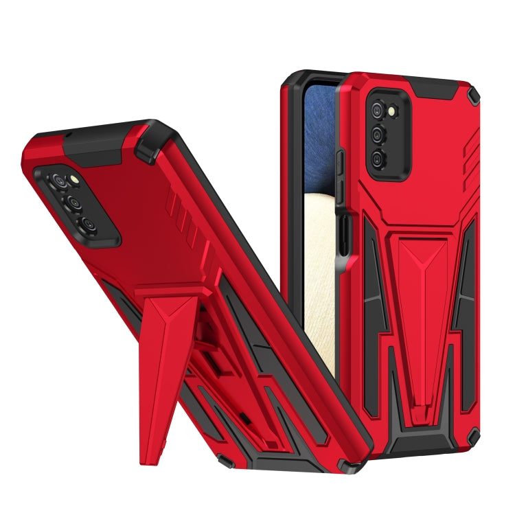 For Samsung Galaxy A02s 164mm Super V Armor PC + TPU Shockproof Case with Invisible Holder