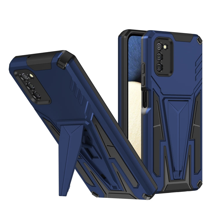 For Samsung Galaxy A02s 164mm Super V Armor PC + TPU Shockproof Case with Invisible Holder