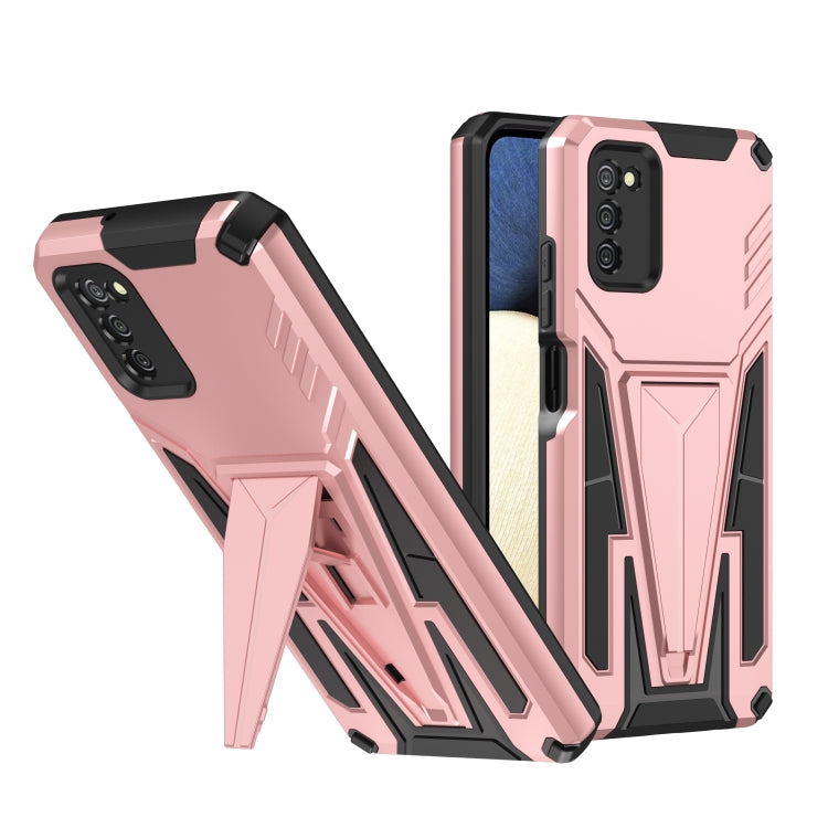 For Samsung Galaxy A02s 164mm Super V Armor PC + TPU Shockproof Case with Invisible Holder