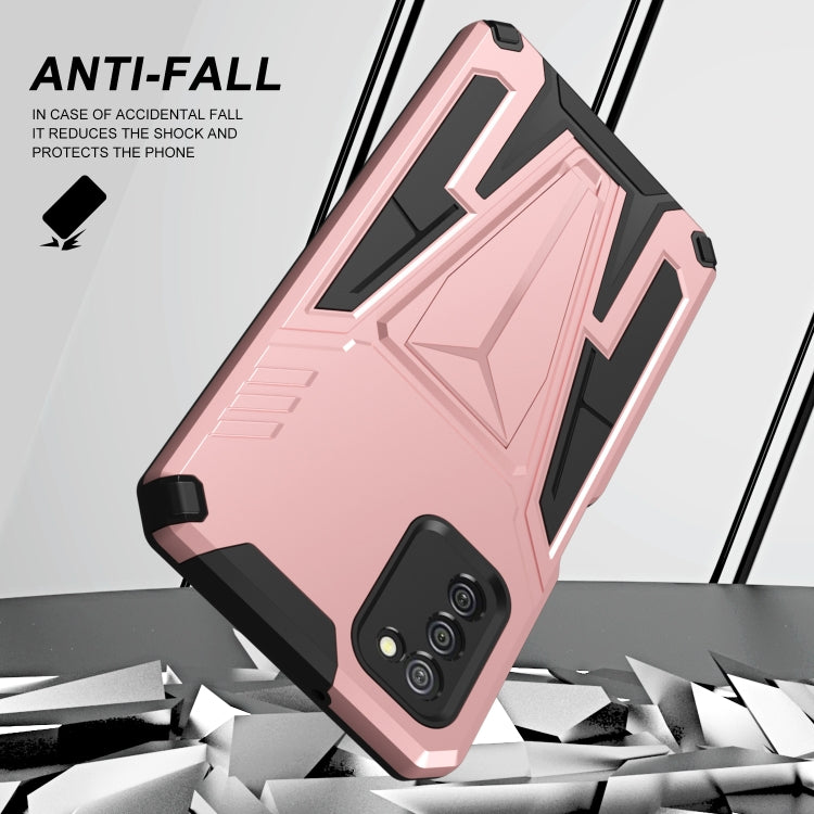 For Samsung Galaxy A02s 164mm Super V Armor PC + TPU Shockproof Case with Invisible Holder