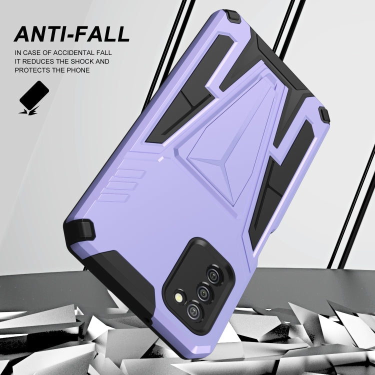 For Samsung Galaxy A02s 164mm Super V Armor PC + TPU Shockproof Case with Invisible Holder