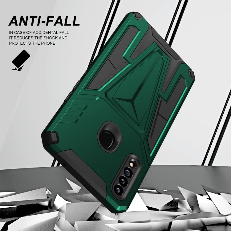 For Samsung Galaxy A20s Super V Armor PC + TPU Shockproof Case with Invisible Holder