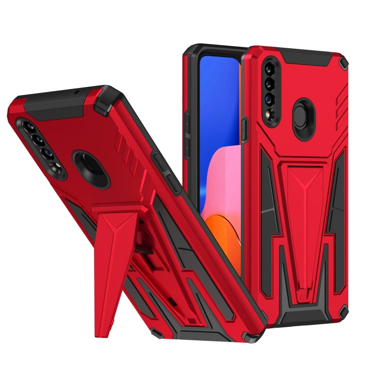 For Samsung Galaxy A20s Super V Armor PC + TPU Shockproof Case with Invisible Holder