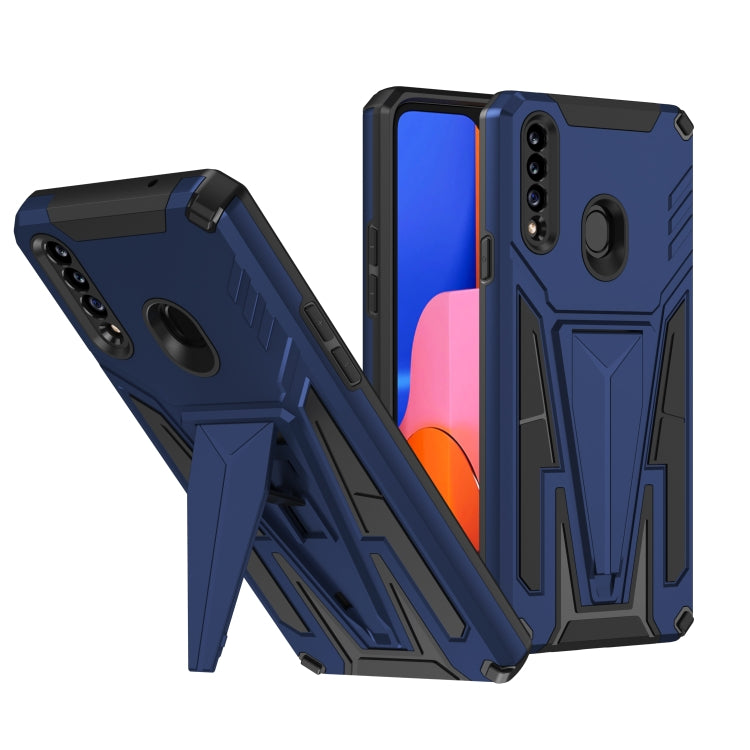 For Samsung Galaxy A20s Super V Armor PC + TPU Shockproof Case with Invisible Holder