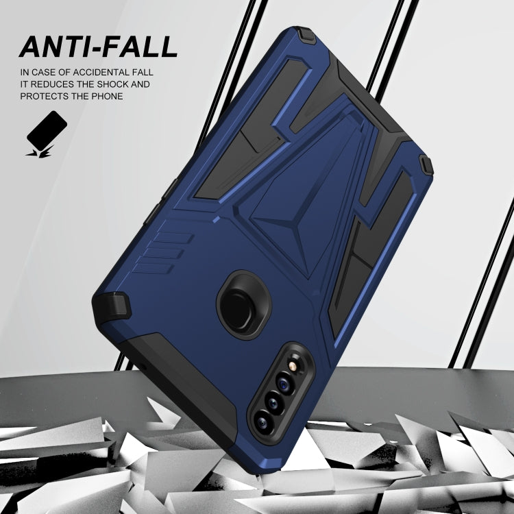 For Samsung Galaxy A20s Super V Armor PC + TPU Shockproof Case with Invisible Holder