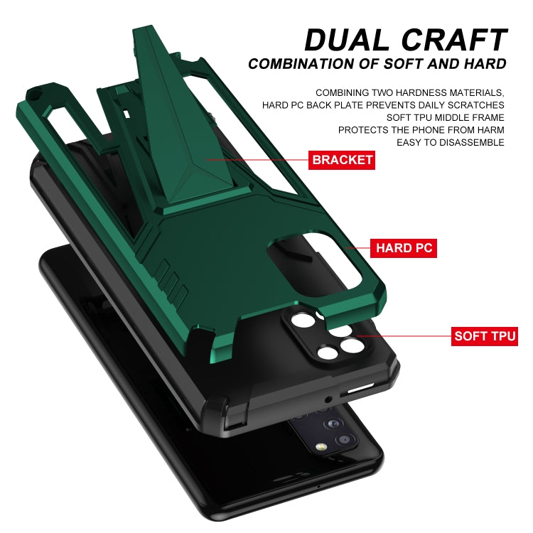 For Samsung Galaxy A31 Super V Armor PC + TPU Shockproof Case with Invisible Holder