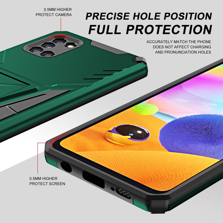 For Samsung Galaxy A31 Super V Armor PC + TPU Shockproof Case with Invisible Holder