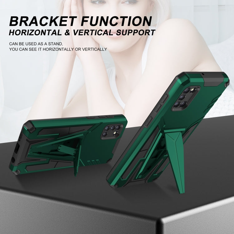 For Samsung Galaxy A31 Super V Armor PC + TPU Shockproof Case with Invisible Holder