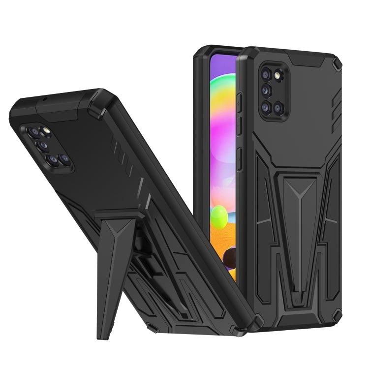For Samsung Galaxy A31 Super V Armor PC + TPU Shockproof Case with Invisible Holder