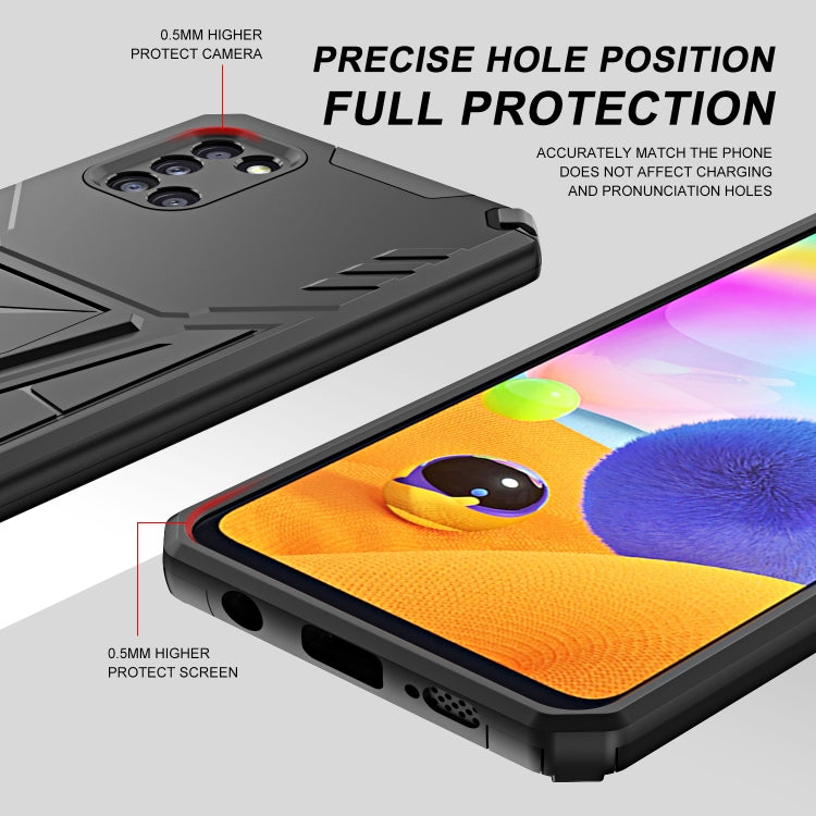 For Samsung Galaxy A31 Super V Armor PC + TPU Shockproof Case with Invisible Holder