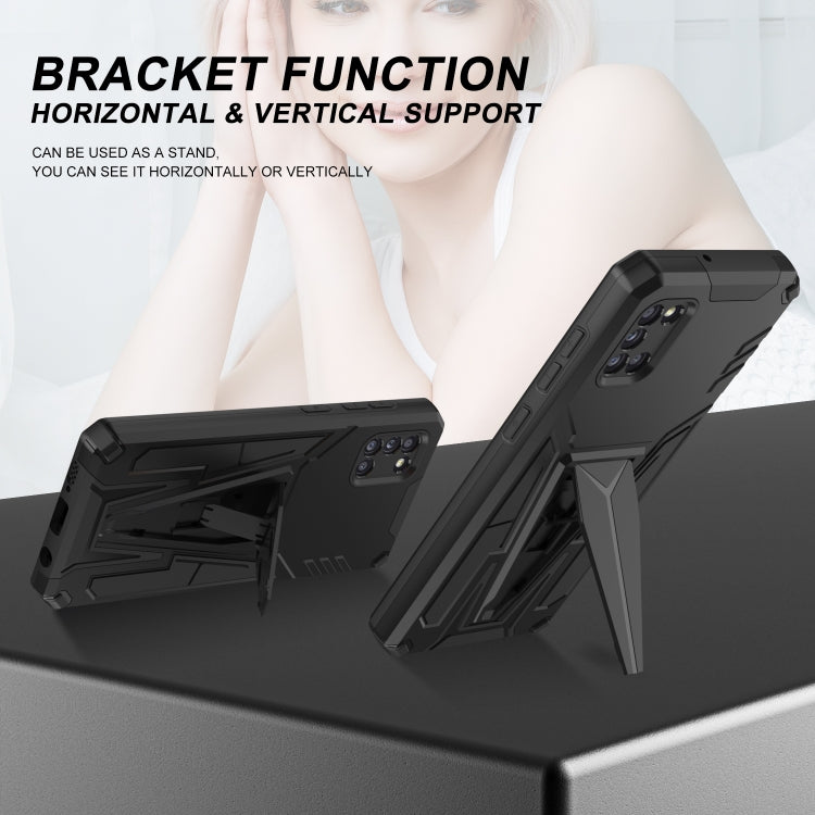 For Samsung Galaxy A31 Super V Armor PC + TPU Shockproof Case with Invisible Holder
