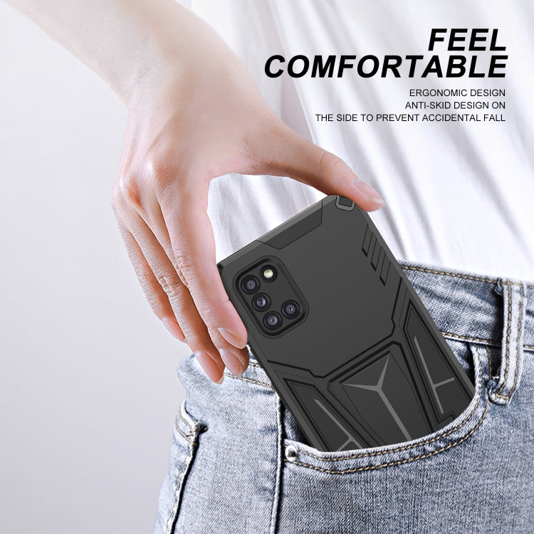 For Samsung Galaxy A31 Super V Armor PC + TPU Shockproof Case with Invisible Holder