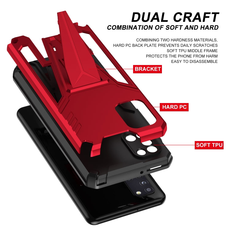 For Samsung Galaxy A31 Super V Armor PC + TPU Shockproof Case with Invisible Holder