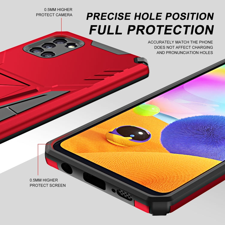 For Samsung Galaxy A31 Super V Armor PC + TPU Shockproof Case with Invisible Holder