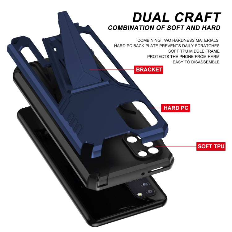 For Samsung Galaxy A31 Super V Armor PC + TPU Shockproof Case with Invisible Holder