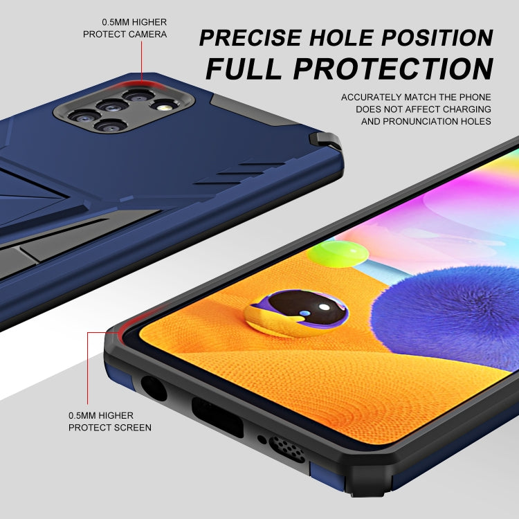 For Samsung Galaxy A31 Super V Armor PC + TPU Shockproof Case with Invisible Holder