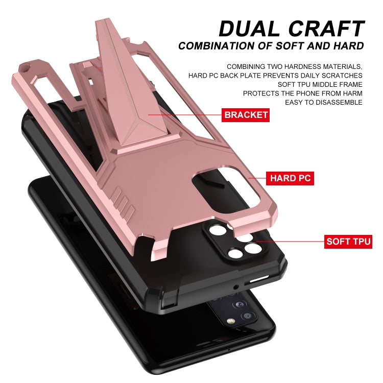 For Samsung Galaxy A31 Super V Armor PC + TPU Shockproof Case with Invisible Holder