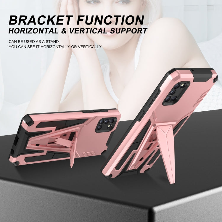 For Samsung Galaxy A31 Super V Armor PC + TPU Shockproof Case with Invisible Holder