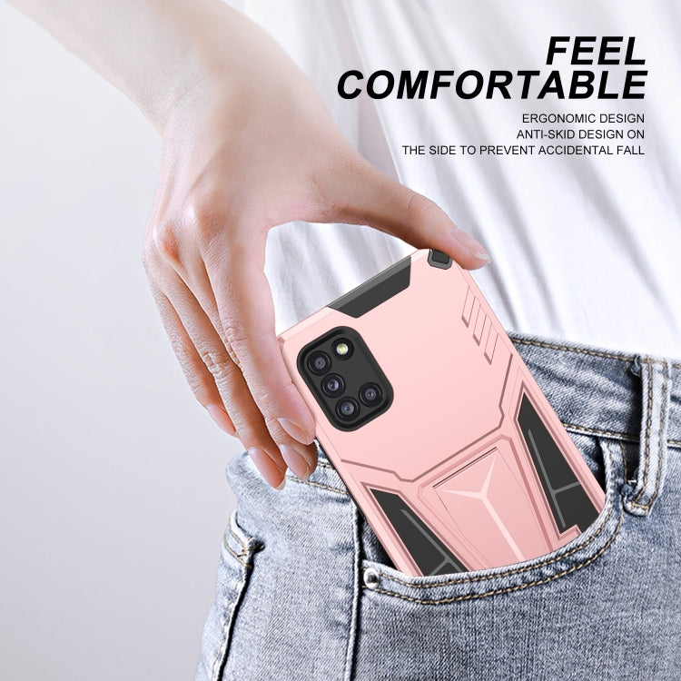 For Samsung Galaxy A31 Super V Armor PC + TPU Shockproof Case with Invisible Holder