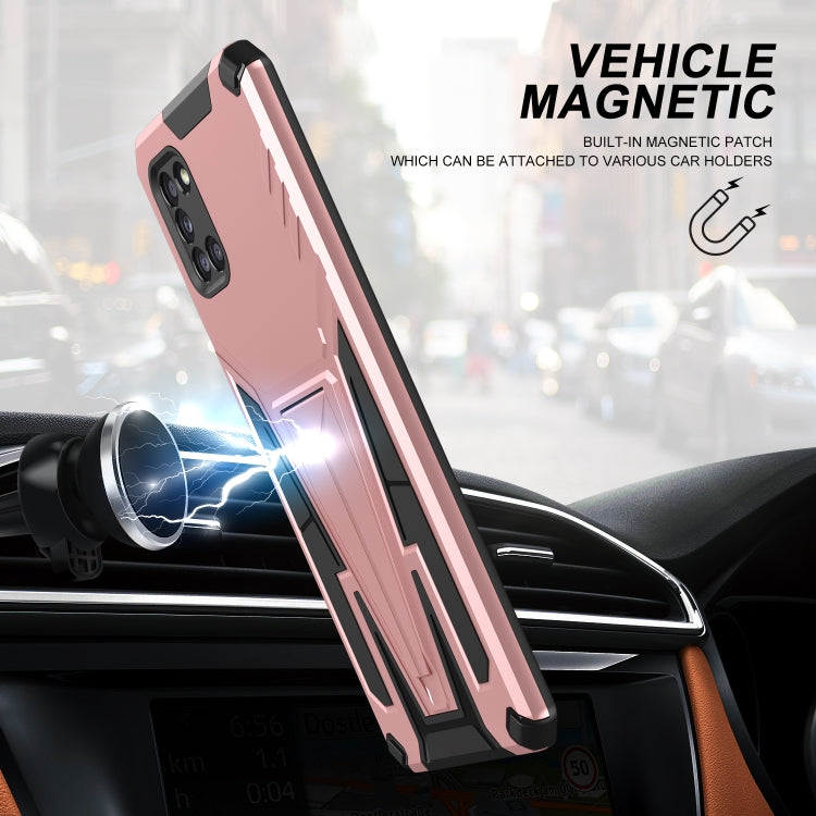 For Samsung Galaxy A31 Super V Armor PC + TPU Shockproof Case with Invisible Holder