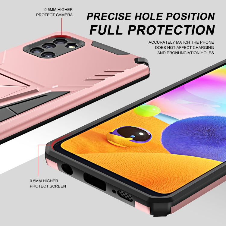 For Samsung Galaxy A31 Super V Armor PC + TPU Shockproof Case with Invisible Holder