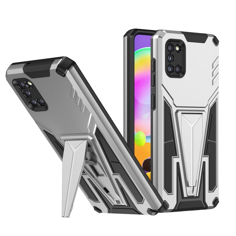 For Samsung Galaxy A31 Super V Armor PC + TPU Shockproof Case with Invisible Holder