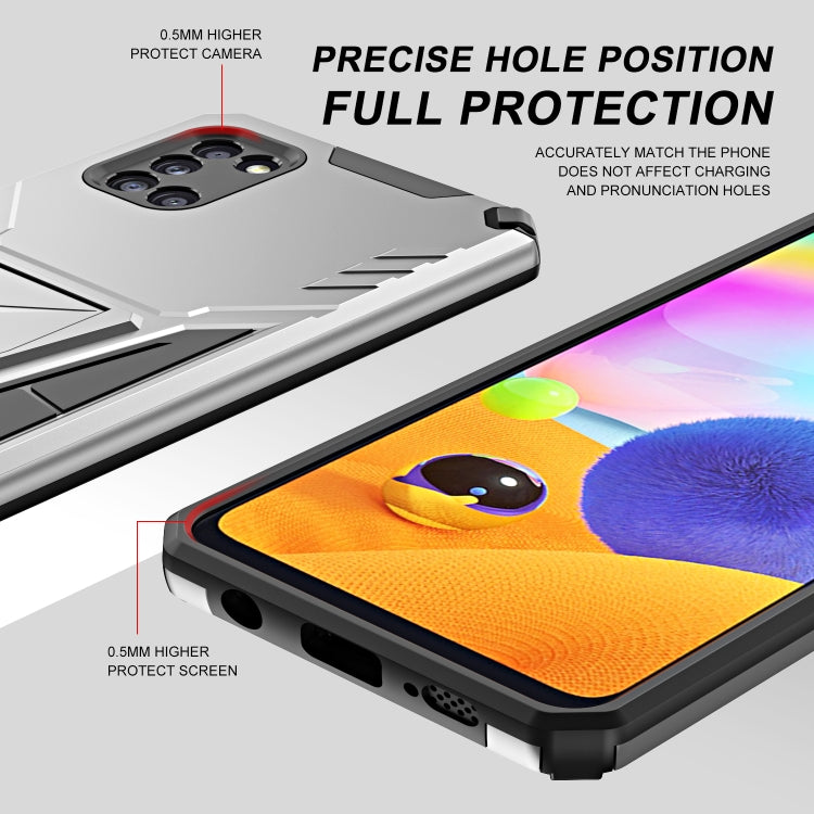 For Samsung Galaxy A31 Super V Armor PC + TPU Shockproof Case with Invisible Holder