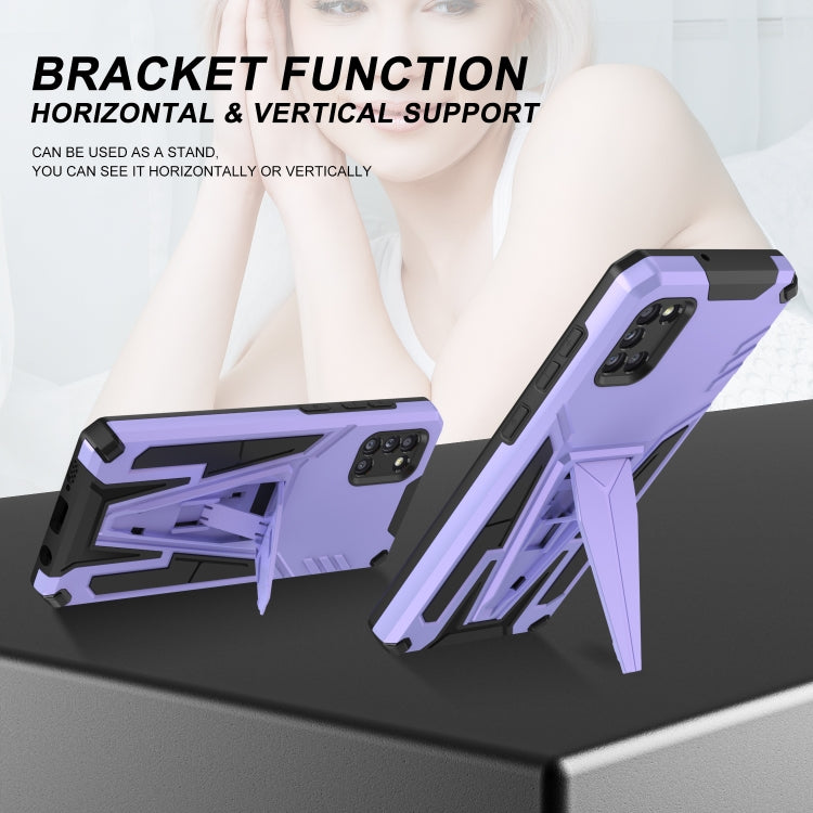 For Samsung Galaxy A31 Super V Armor PC + TPU Shockproof Case with Invisible Holder